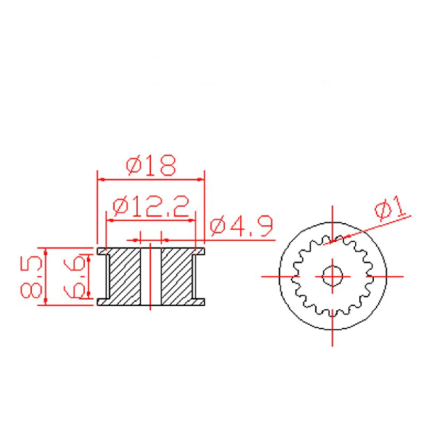 GT2  Idler 6mm 20T