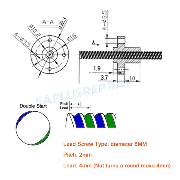 T8 Lead Screw 50cm